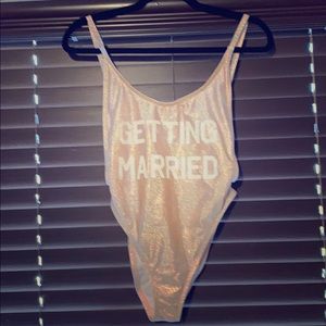 “Getting Married” one piece swimsuit